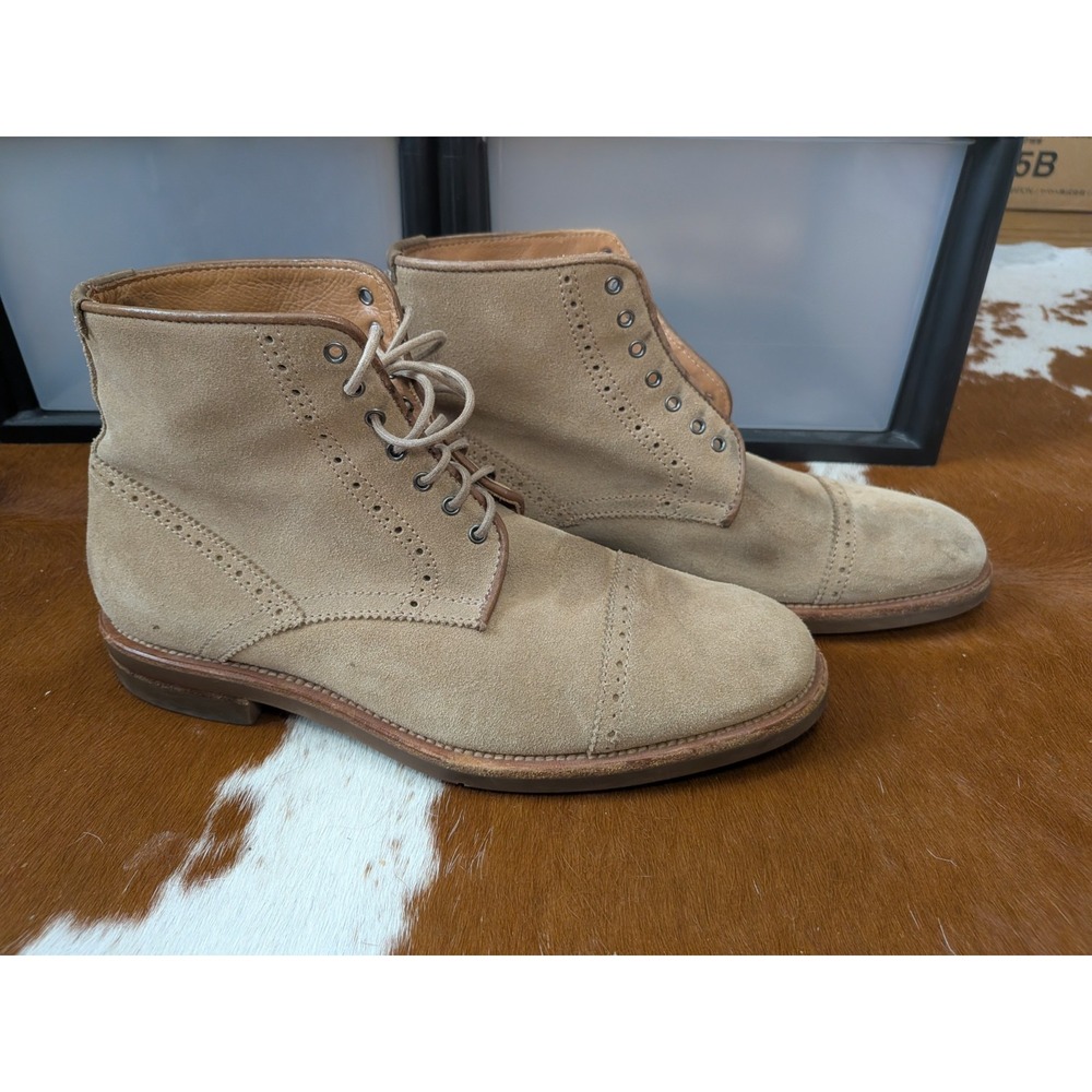 Aquatalia Carter Men's Weatherproof Suede Boots Sz 9M Brown, Italy $595!